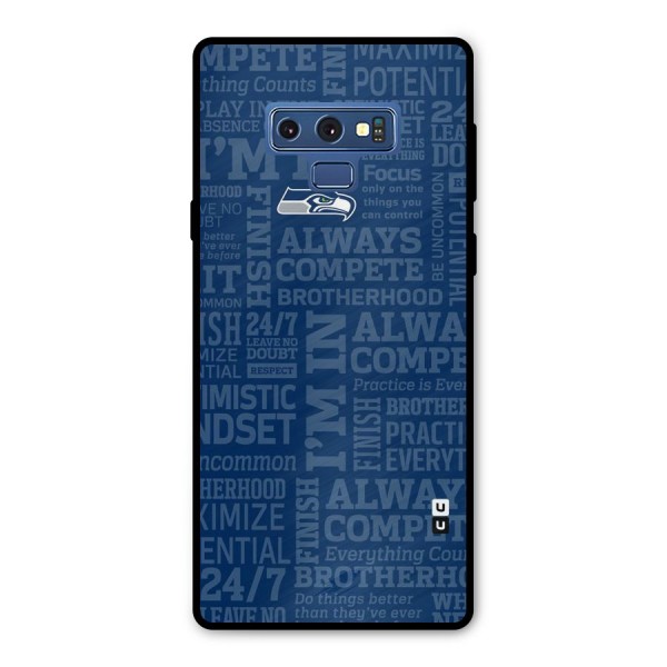 Optimistic Blue Metal Back Case for Galaxy Note 9