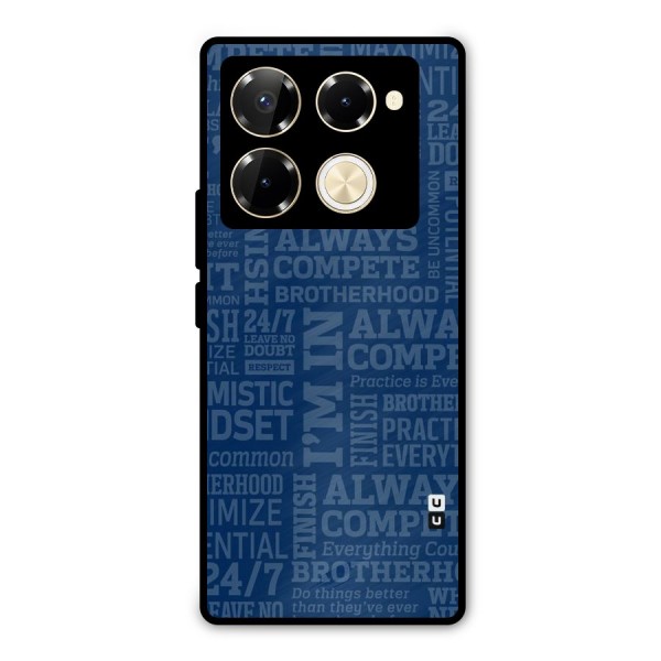 Optimistic Blue Metal Back Case for Infinix Note 40 Pro Plus