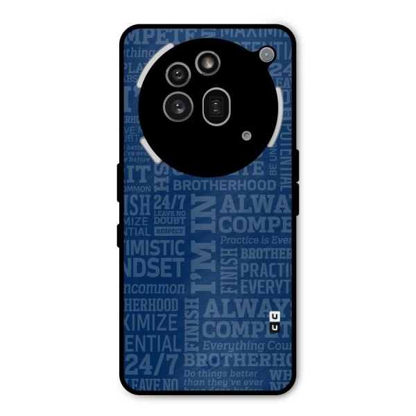 Optimistic Blue Metal Back Case for Nothing Phone 3a Pro