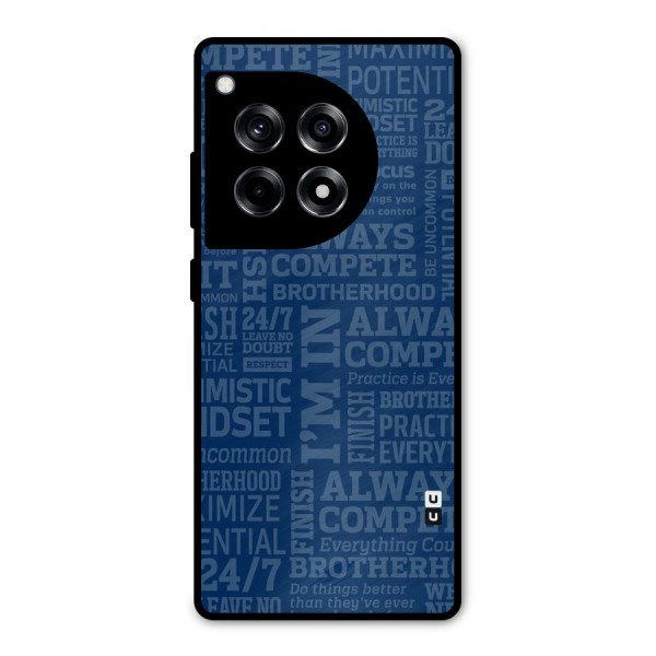 Optimistic Blue Metal Back Case for OnePlus 12R