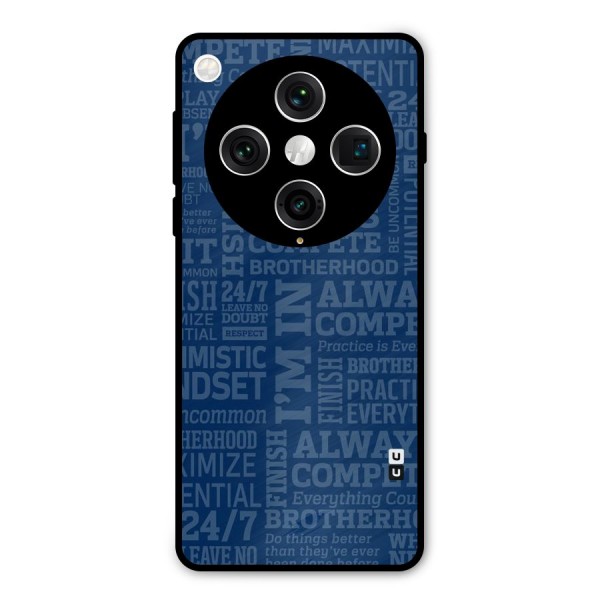 Optimistic Blue Metal Back Case for Oppo Find X8 Pro