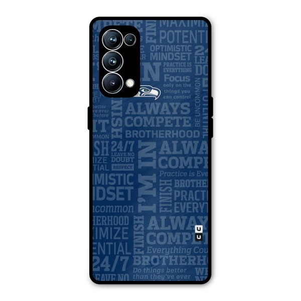 Optimistic Blue Metal Back Case for Oppo Reno5 Pro 5G