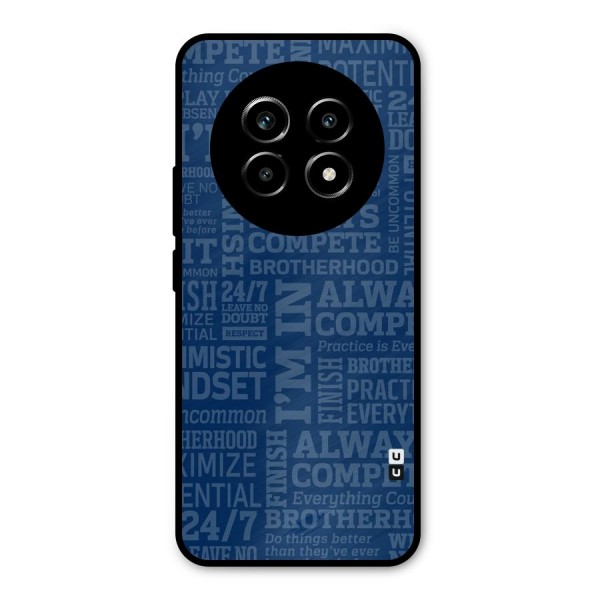 Optimistic Blue Metal Back Case for Realme 13 Pro