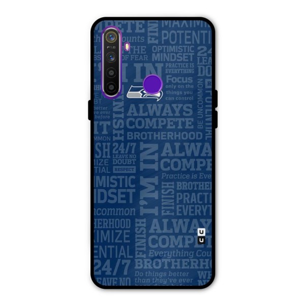 Optimistic Blue Metal Back Case for Realme Narzo 10
