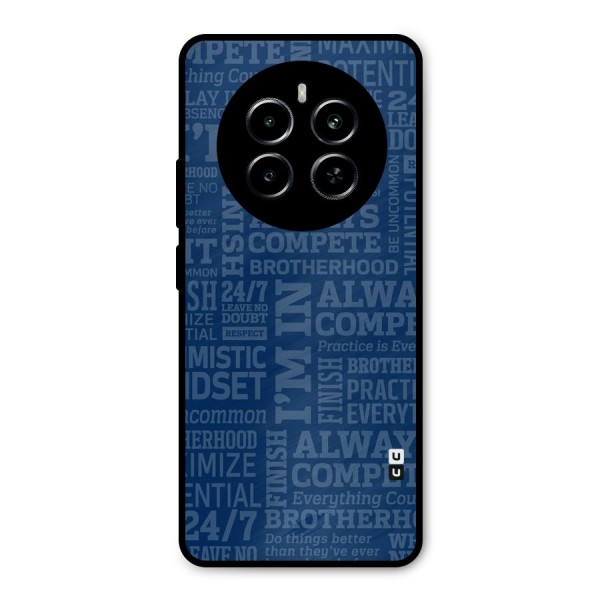 Optimistic Blue Metal Back Case for Realme P1