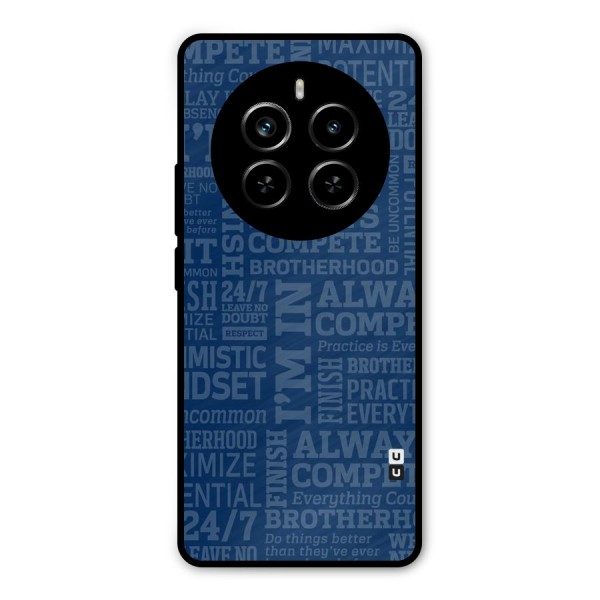 Optimistic Blue Metal Back Case for Realme P1 Pro