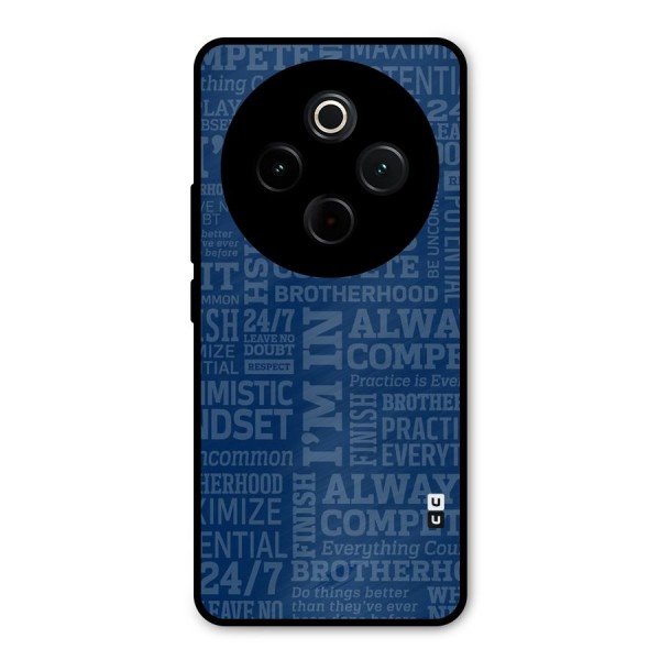 Optimistic Blue Metal Back Case for Vivo T4