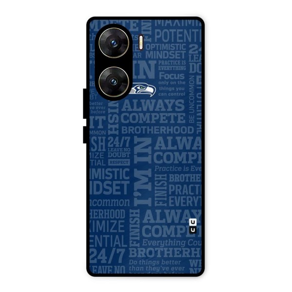 Optimistic Blue Metal Back Case for Vivo V29e