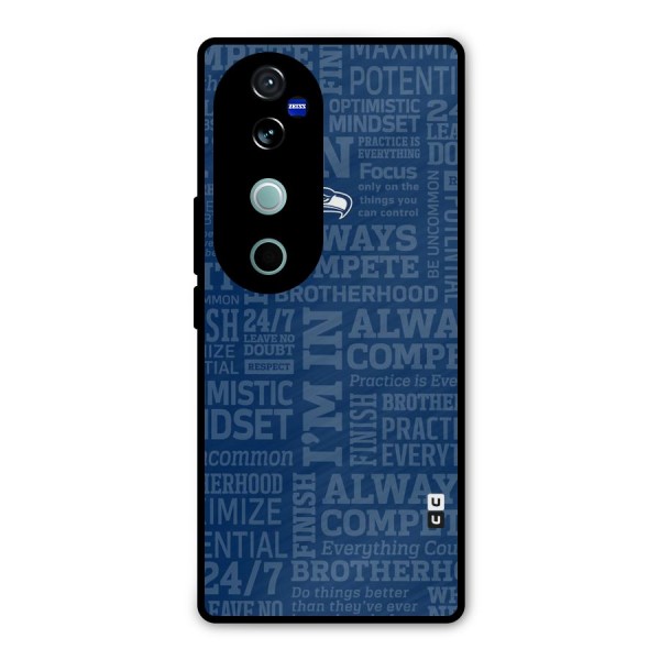 Optimistic Blue Metal Back Case for Vivo V40