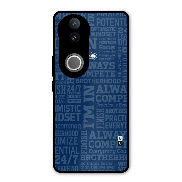 Optimistic Blue Metal Back Case for Vivo V50e