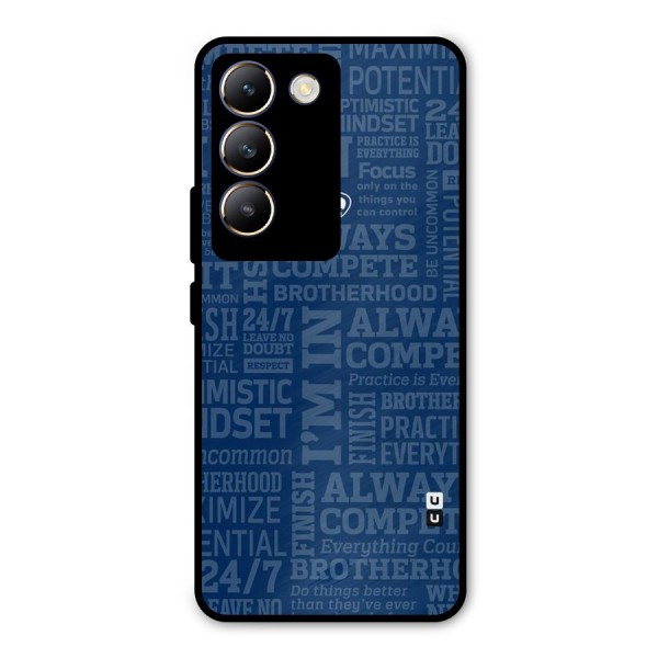 Optimistic Blue Metal Back Case for Vivo Y200e