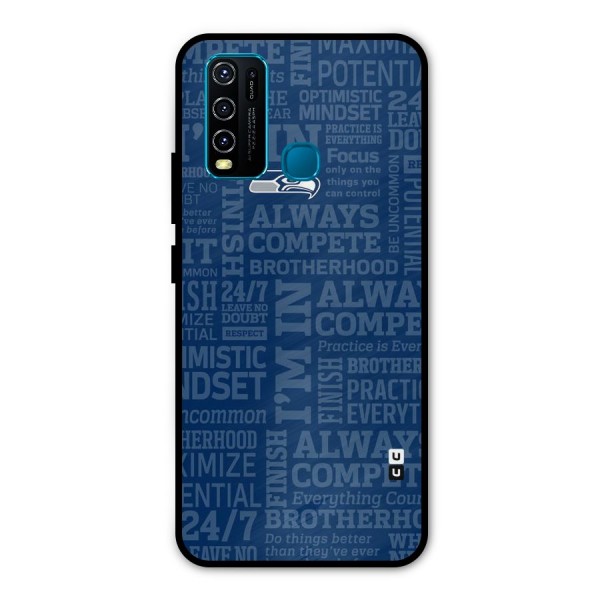 Optimistic Blue Metal Back Case for Vivo Y50