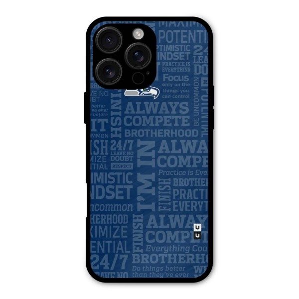 Optimistic Blue Metal Back Case for iPhone 16 Pro Max
