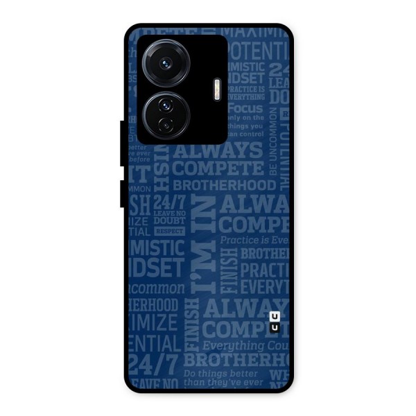 Optimistic Blue Metal Back Case for iQOO Z6
