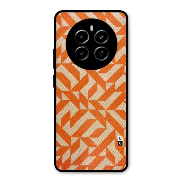 Orange Beige Pattern Metal Back Case for Realme P1