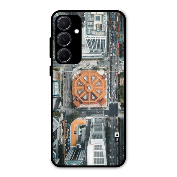 Orange Dome Metal Back Case for Galaxy A35