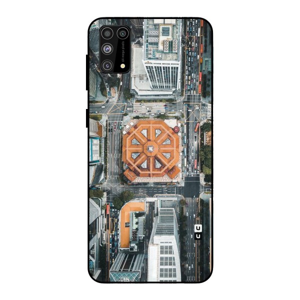 Orange Dome Metal Back Case for Galaxy F41