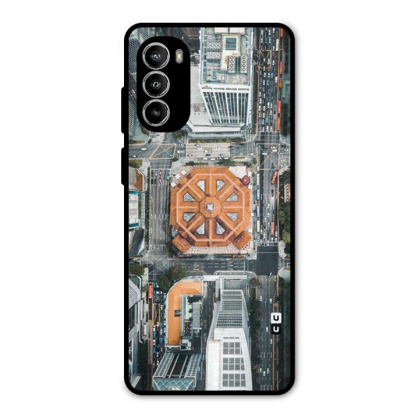 Orange Dome Metal Back Case for Moto G52