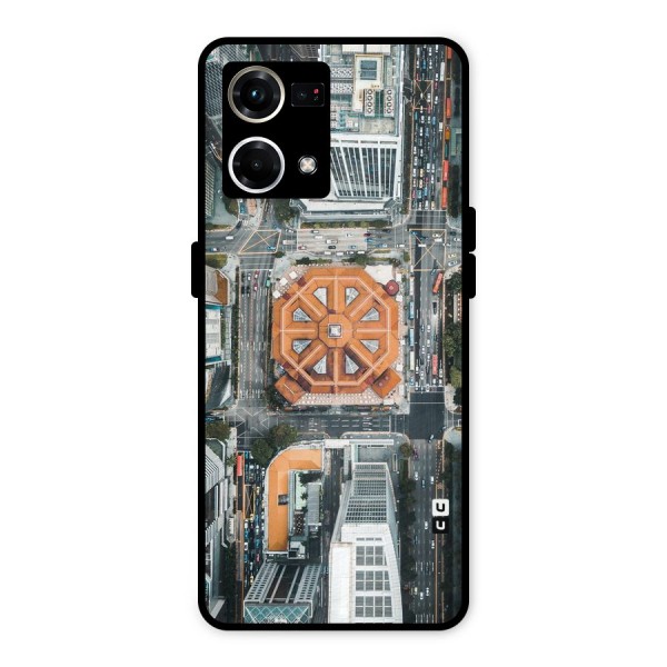 Orange Dome Metal Back Case for Oppo F21 Pro 4G