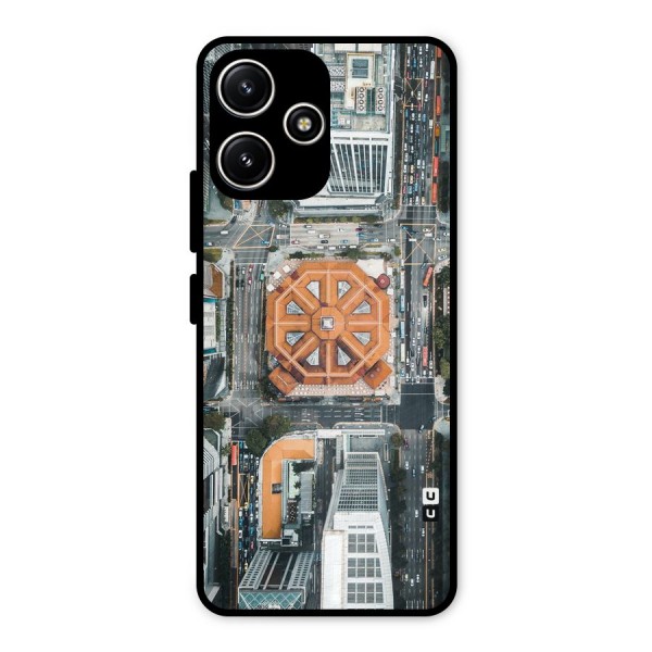 Orange Dome Metal Back Case for Redmi 12 5G