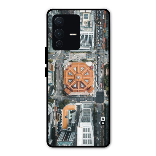 Orange Dome Metal Back Case for Vivo V23 Pro
