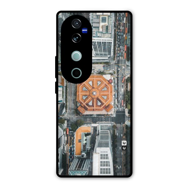 Orange Dome Metal Back Case for Vivo V40