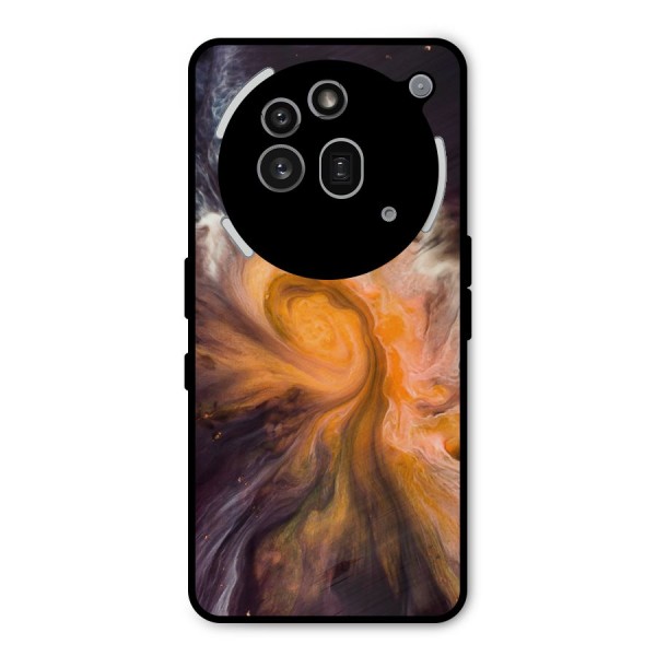 Orange Fusion Metal Back Case for Nothing Phone 3a Pro