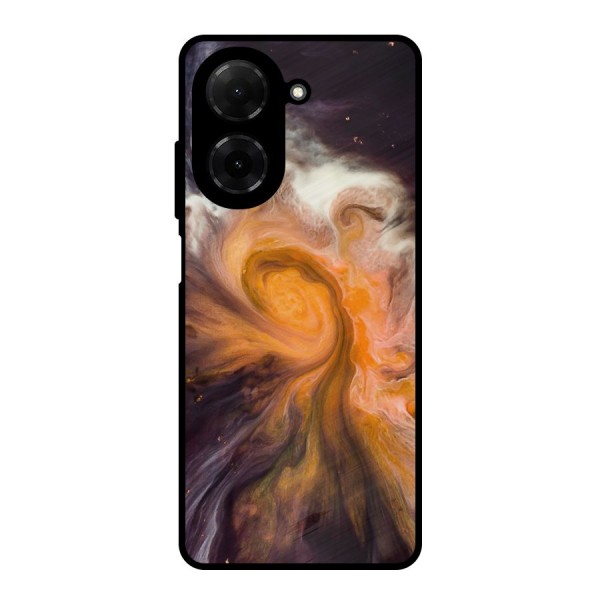 Orange Fusion Metal Back Case for Poco C71