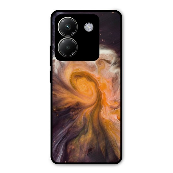Orange Fusion Metal Back Case for Poco M7 Pro 5G