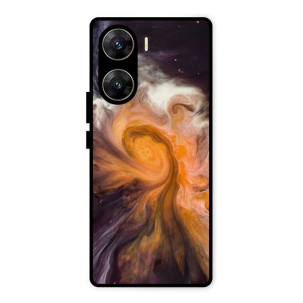 Orange Fusion Metal Back Case for Vivo V29e