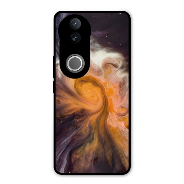 Orange Fusion Metal Back Case for Vivo V50e
