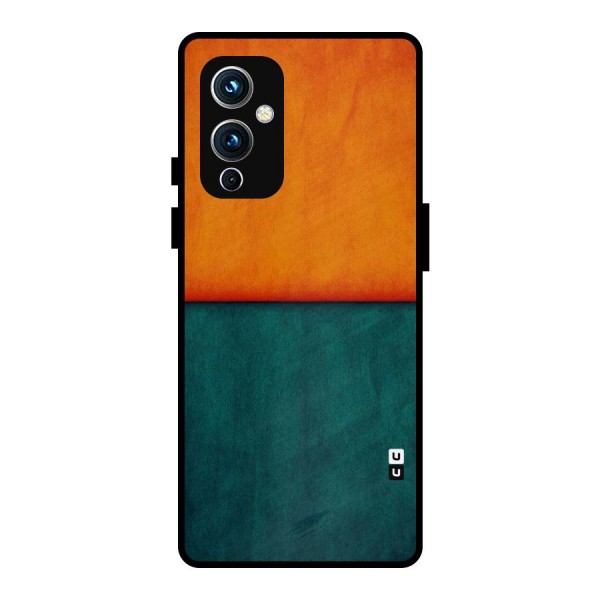 Orange Green Shade Metal Back Case for OnePlus 9