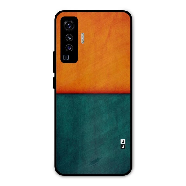 Orange Green Shade Metal Back Case for Vivo X50