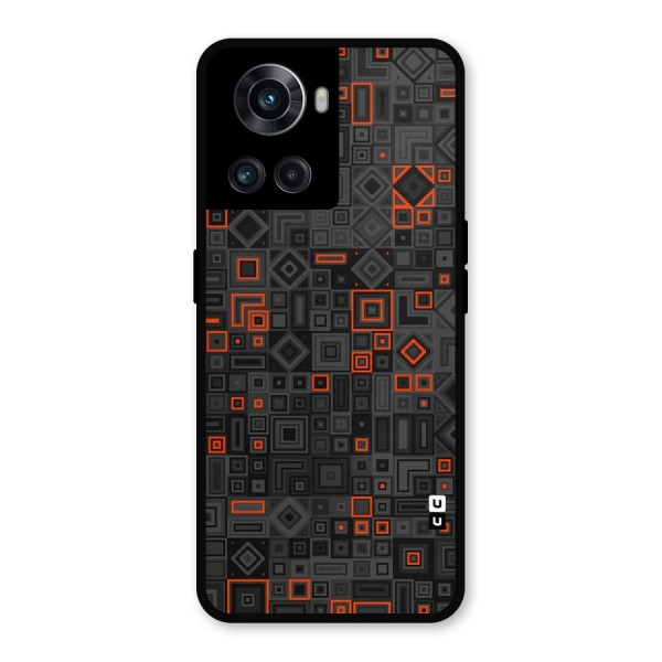 Orange Shapes Abstract Metal Back Case for OnePlus 10R
