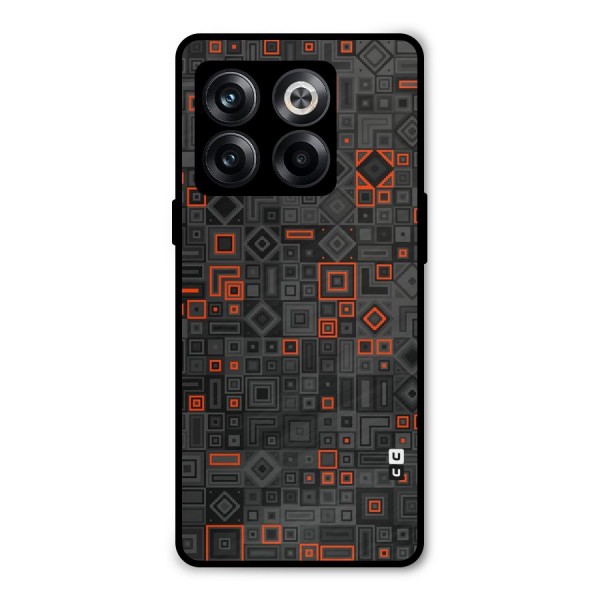 Orange Shapes Abstract Metal Back Case for OnePlus 10T