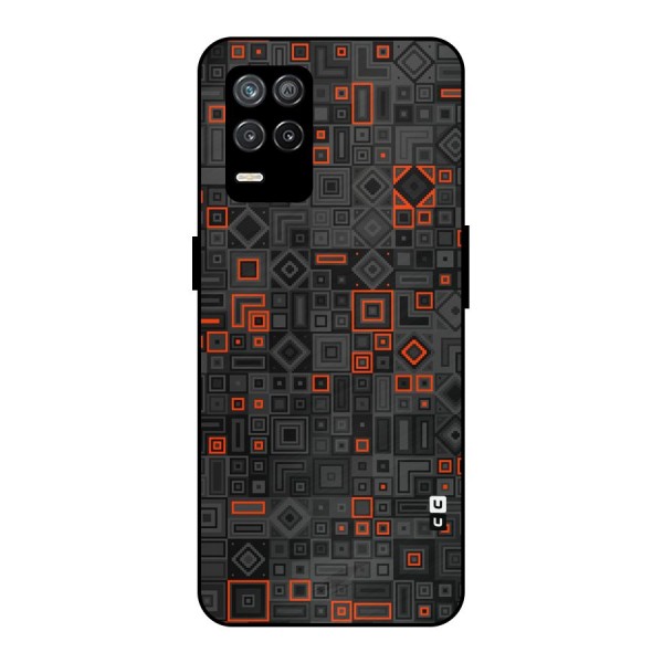Orange Shapes Abstract Metal Back Case for Realme 9 5G