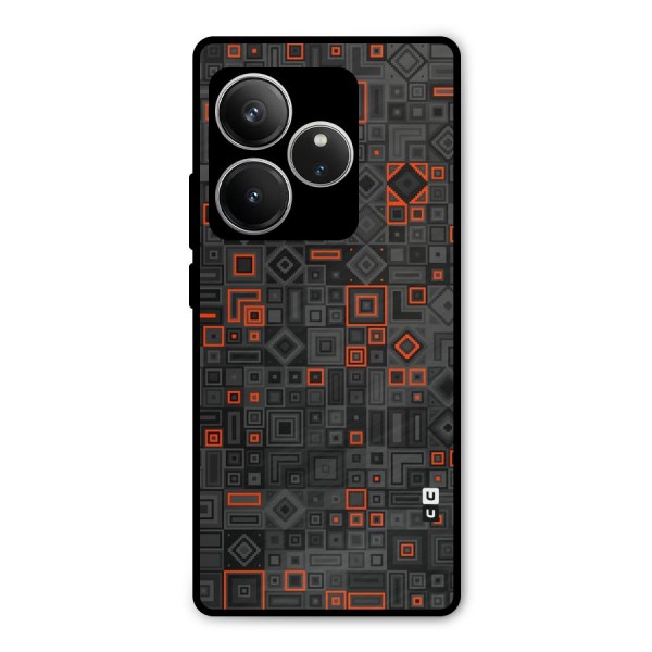 Orange Shapes Abstract Metal Back Case for Realme GT 6