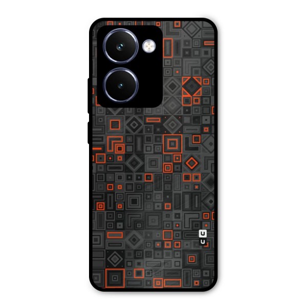 Orange Shapes Abstract Metal Back Case for Realme P3 Ultra