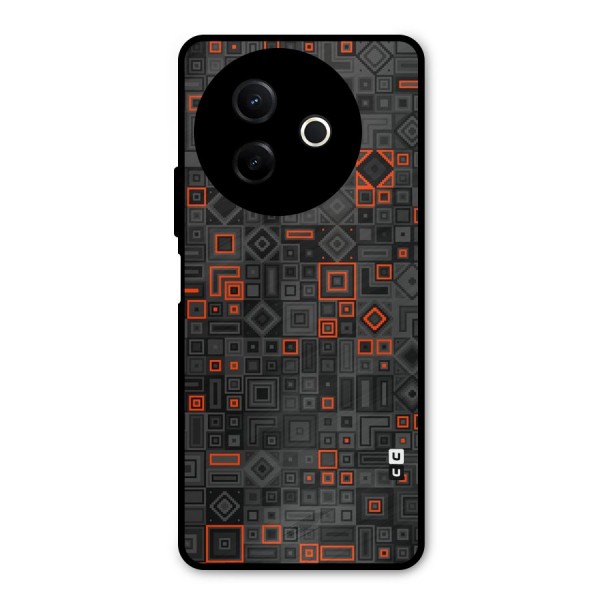 Orange Shapes Abstract Metal Back Case for Vivo Y39