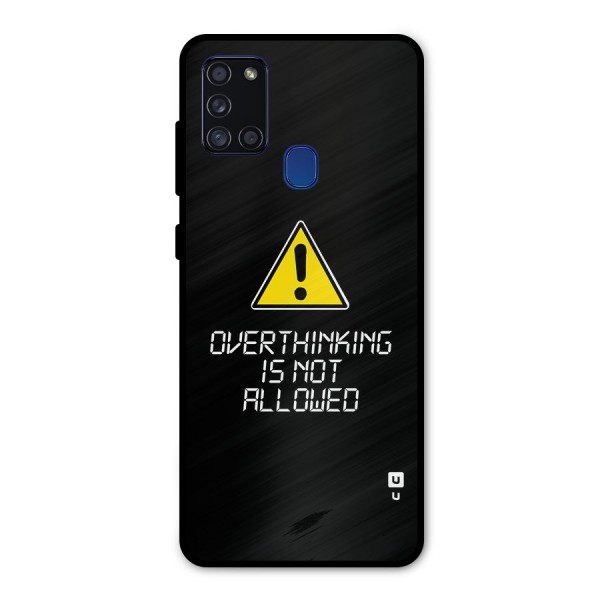Over Thinking Metal Back Case for Galaxy A21s