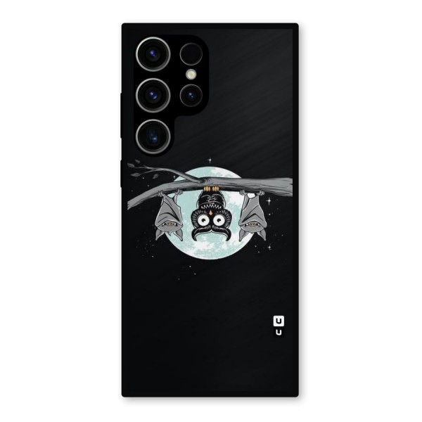 Owl Hanging Metal Back Case for Galaxy S23 Ultra
