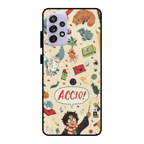 Owl Letter Metal Back Case for Galaxy A72
