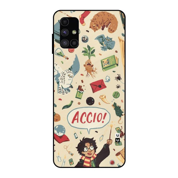 Owl Letter Metal Back Case for Galaxy M51