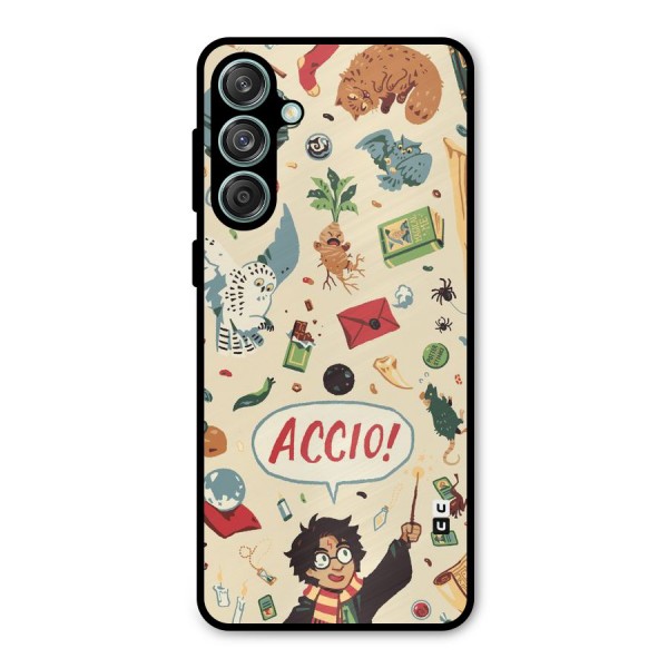 Owl Letter Metal Back Case for Galaxy M55 5G