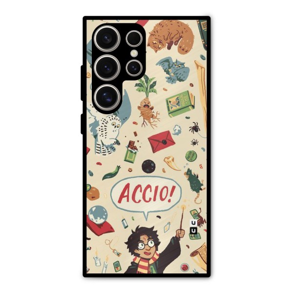 Owl Letter Metal Back Case for Galaxy S24 Ultra