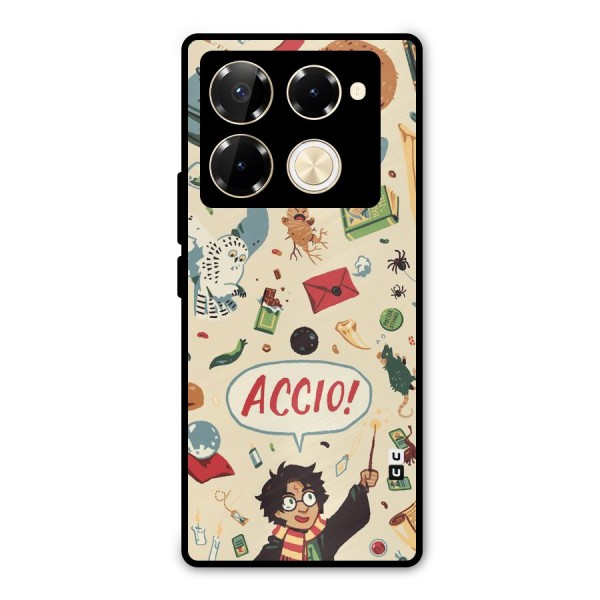 Owl Letter Metal Back Case for Infinix Note 40 Pro