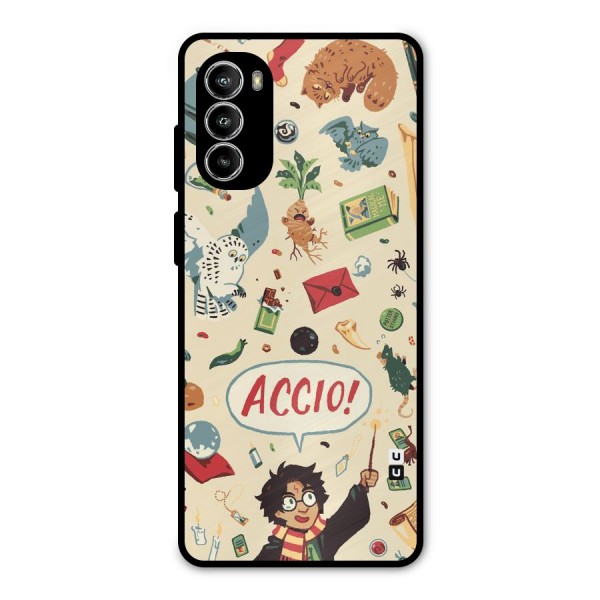 Owl Letter Metal Back Case for Moto G52