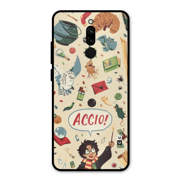 Owl Letter Metal Back Case for Redmi 8