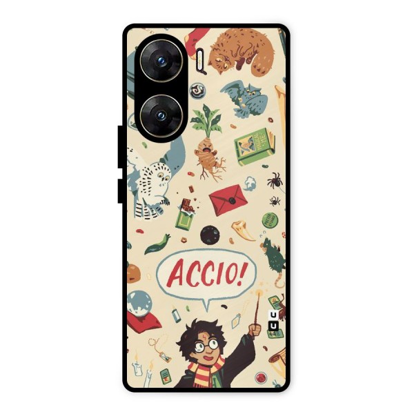 Owl Letter Metal Back Case for Vivo V29e