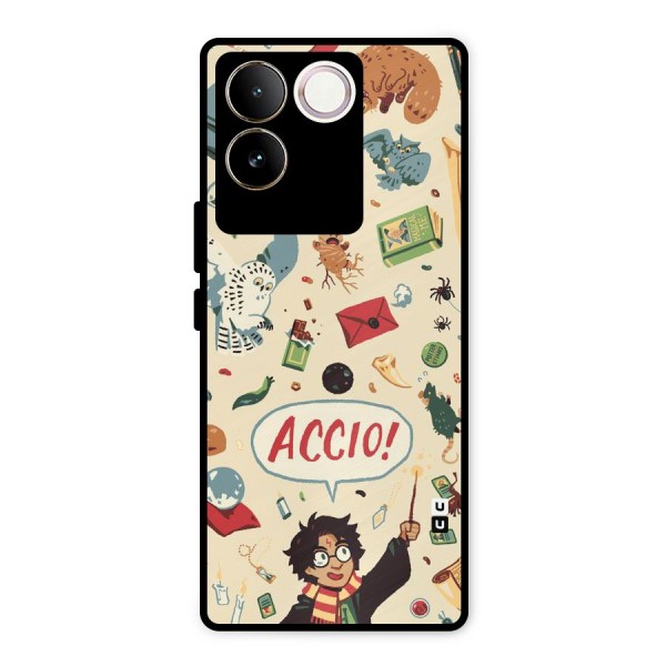 Owl Letter Metal Back Case for iQOO Z7 Pro